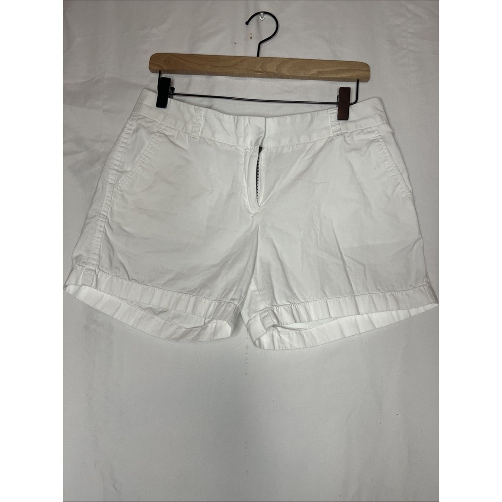 J.Crew Chino Broken-In  White Shorts Size 6‎